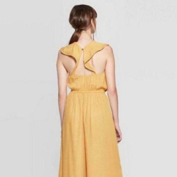 NEW Xhilaration Yellow Jumpsuit Size Small - Picture 4 of 4